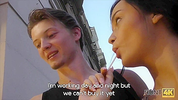 Ucraniana morena Erica Black fode por dinheiro porque o BF não compra joias