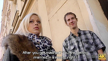 Noivo vê noiva loira Ria Sunn transar com estranho por grana pro casamento