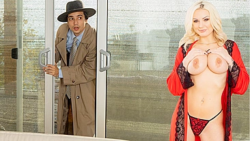 Mãe ninfomaníaca de peitão fode detetive jovem contratado pelo marido