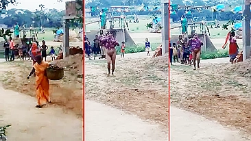 Briga de duas tias Desi na vila acaba com exibição de buceta