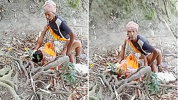 Indiano de turbante fode esposa ao ar livre e é gravado por celular