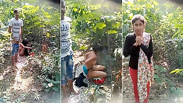 Casal indiano curte sexo ao ar livre e é pego no flagra