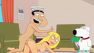 Cartoon 3D XXX, family guy! Namorada do Brian fudida pelo Quagmire