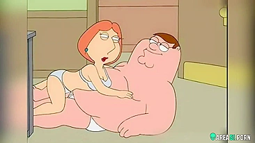 Cara de família 3D! Lois Griffin transando com Peter no escritório