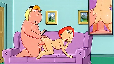 Cartoon 3D XXX! MILF Lois Griffin fica safada vendo pornô