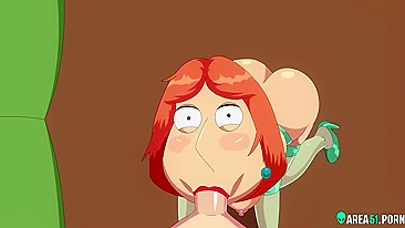 Cartoon 3D XXX! MILF sexy Lois Griffin transando com Steve Smith