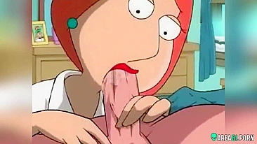 3D cartoon Family Guy! MILF gostosa Lois Griffin boquete e cavalgada