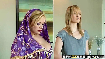 Professora de dança peituda Shyla Stylez enlouquece James Dean pra foder