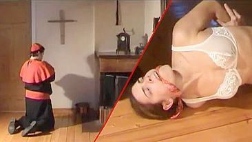 Padre com alma de puta faz exorcismo kinky em freira pecadora