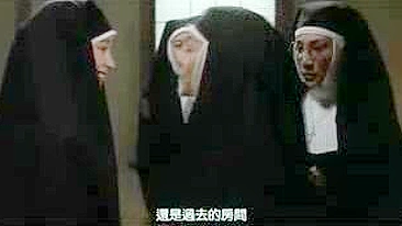 Freira japonesa pecadora fica excitada e se masturba no mosteiro