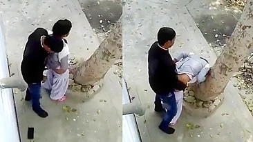 Casal Desi quente pego fodendo em beco escuro por um voyeur