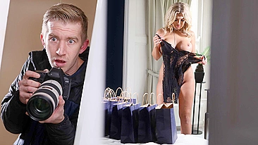 Vizinho em missão pra flagrar milf sem blusa