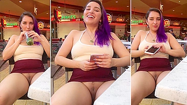 Desi XXX! Namorada indiana safada mostra a buceta sem calcinha no shopping