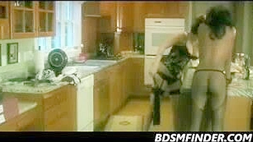 Chicoteamento Lésbico Interracial, Bondage Fetichista com Palmadas