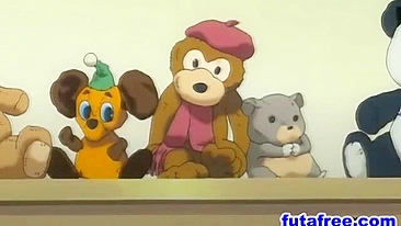 Dickgirl Hentai Ganha Preliminares Quentes na Aula