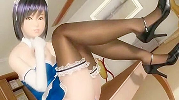 Empregada Travesti Fodida e Gozada em Hentai Anime Hardcore