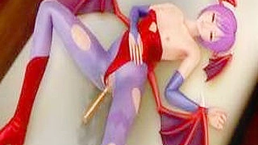 Batgirl Safada em Hentai 3D Dedada e Dildada