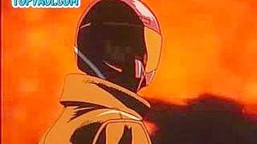 Motociclistas Gays Seduzindo Paus Uns dos Outros em Hentai Anime
