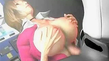 Gatinha Anime Leva Dupla Penetração de Dildo e Boquete