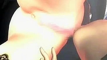 Gatinha Anime Leva Dupla Penetração de Dildo e Boquete