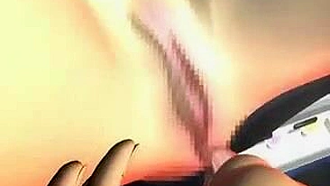 Gatinha Anime Leva Dupla Penetração de Dildo e Boquete