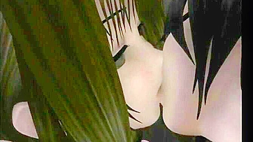 Travesti Japonesa em Anime 3D Chupa Paus como Profissional