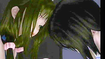 Travesti Japonesa em Anime 3D Chupa Paus como Profissional