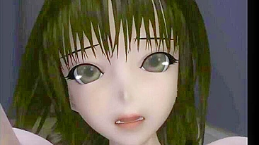 Travesti Japonesa em Anime 3D Chupa Paus como Profissional