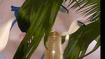 Travesti Japonesa em Anime 3D Chupa Paus como Profissional