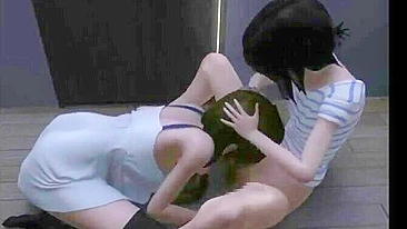 Travesti Japonesa em Anime 3D Chupa Paus como Profissional