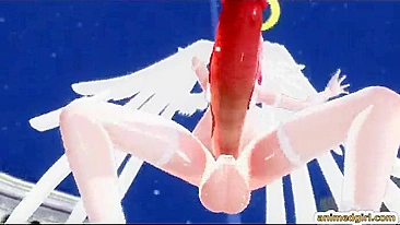 Ruiva Trans Dançando com Pauzão Enorme em Pornô 3D