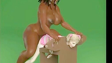 Futanari Peituda em Bondage Interracial 3D