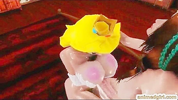 Princesa Travesti Chupada por Pauzão em Hentai Pornô 3D