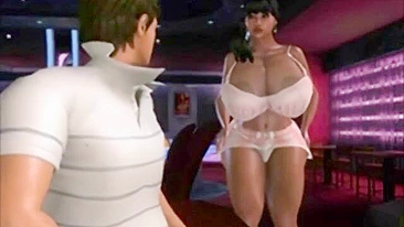 Stripper Futa é Arrombada e Fodida por Cara em Pornô 3D