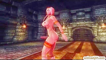 Travesti Musculosa Anime Dançando e em Bondage