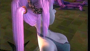 Novinha Fofa Chupa Pau de Coroa em Animação 3D