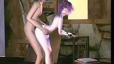 Gatinha Anime Levando de Quatro de Mascarado em Pornô 3D