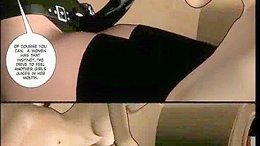 Foda com Strap-on no Sofá - Experiência em Quadrinho 3D