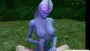 Ménage Anime Selvagem Fodendo na Floresta