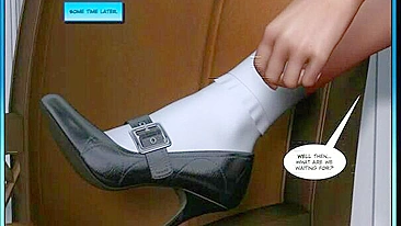 Trans Amordaçada em Trio Bondage Fodida por Quadrinho 3D Pornô