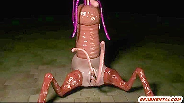 Perfuração e Aperto de Tentáculos em Pornô 3D Animado