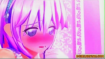 Gatinha Anime Mama seu Próprio Pauzão de Travesti