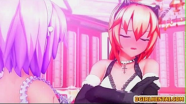 Gatinha Anime Mama seu Próprio Pauzão de Travesti