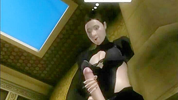 Shemale de Favela e Garota Peituda em HQ Pornô 3D