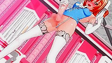 Travesti Dee se Masturbando com Gozada em Hentai 3D Anime