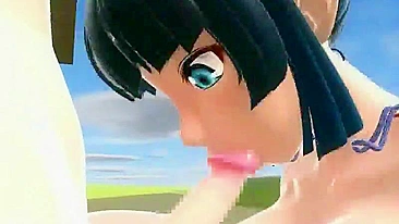 Travesti Se Masturbando e Fodendo em Pornô 3D - Anime e Travesti