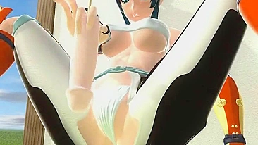 Travesti Se Masturbando e Fodendo em Pornô 3D - Anime e Travesti