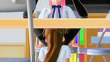 Universitária Peituda Fodida por Shemale em Pornô 3D Anime