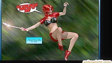 Shemale Amarrada Tem Peitos Grandes Apertados com Força