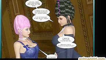 Travesti Peituda Chupa Pauzão e Engole Porra em Hentai 3D